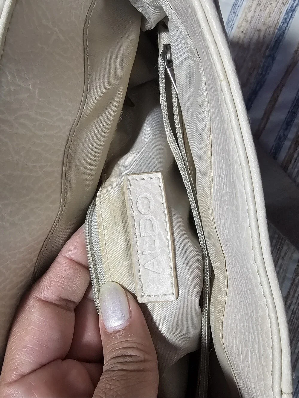 Aldo Unisex Compact Crossbody Bag in Light Beige